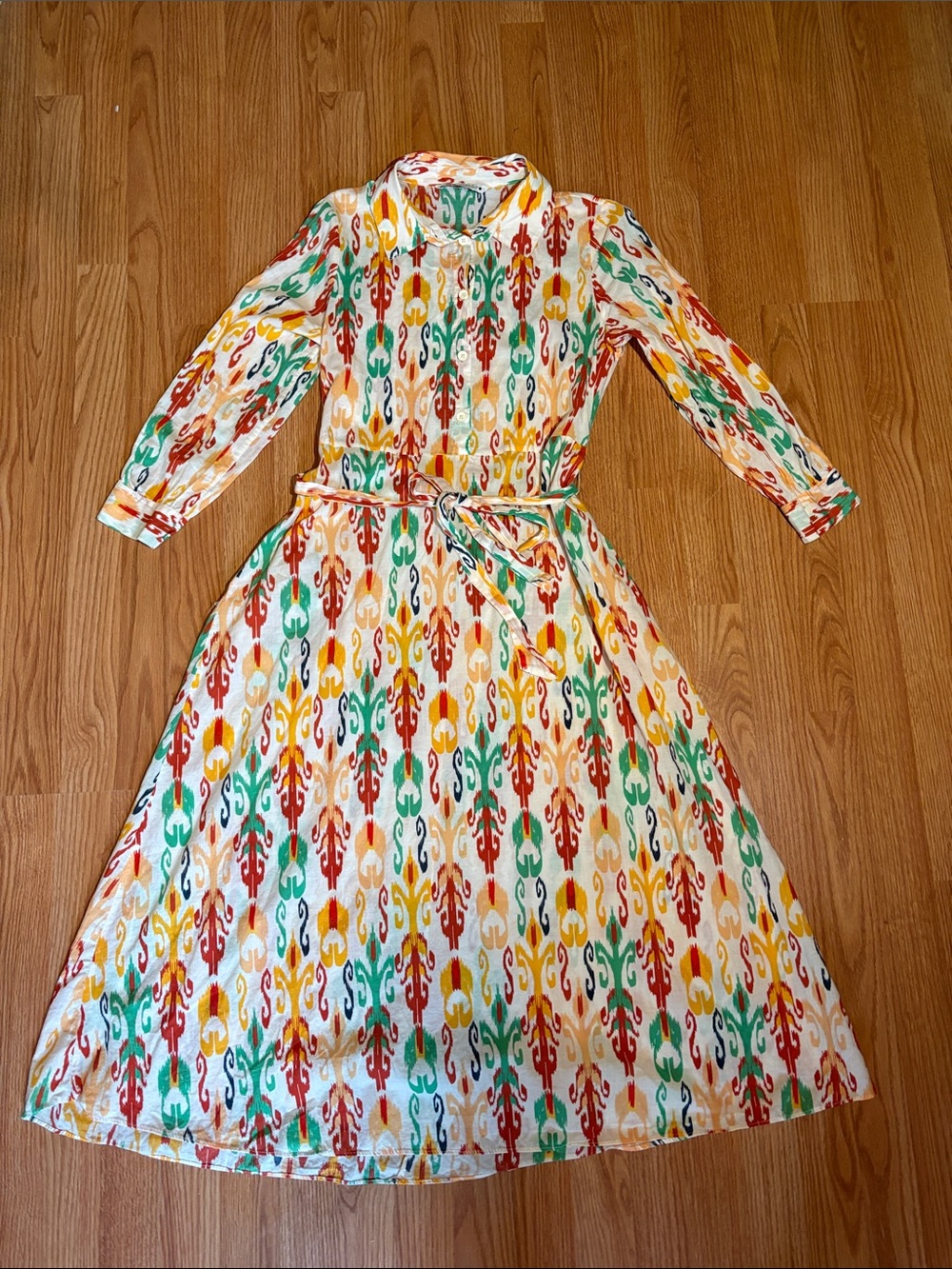 Zara Multicolor Maxi Dress - White, Red, Green, Yellow, Orange